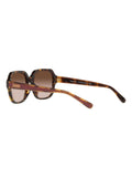Coach brown rectangle sunglasses with gradient lenses, UK version