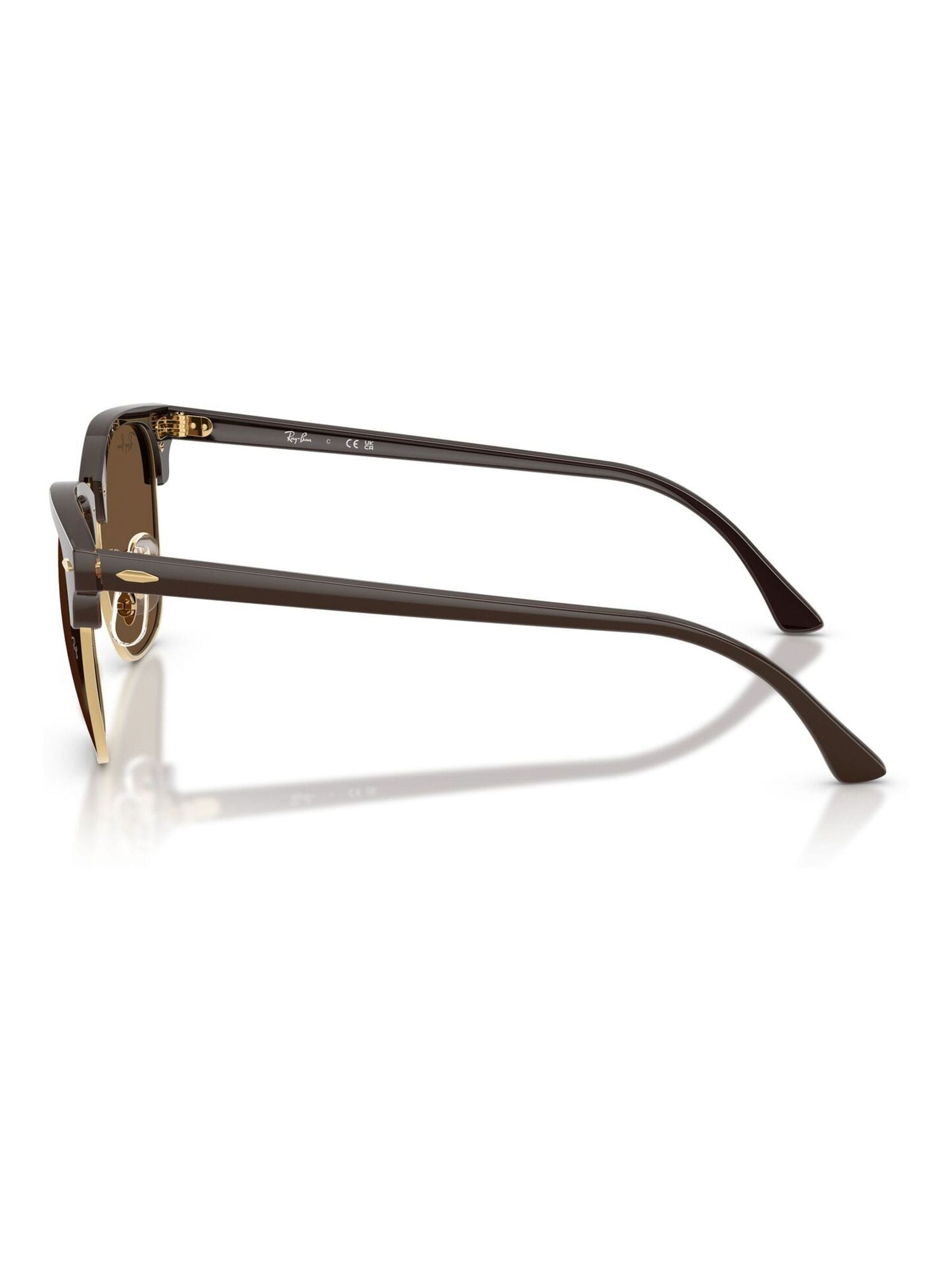 Ray-Ban Clubmaster square sunglasses gold, imported from the UK