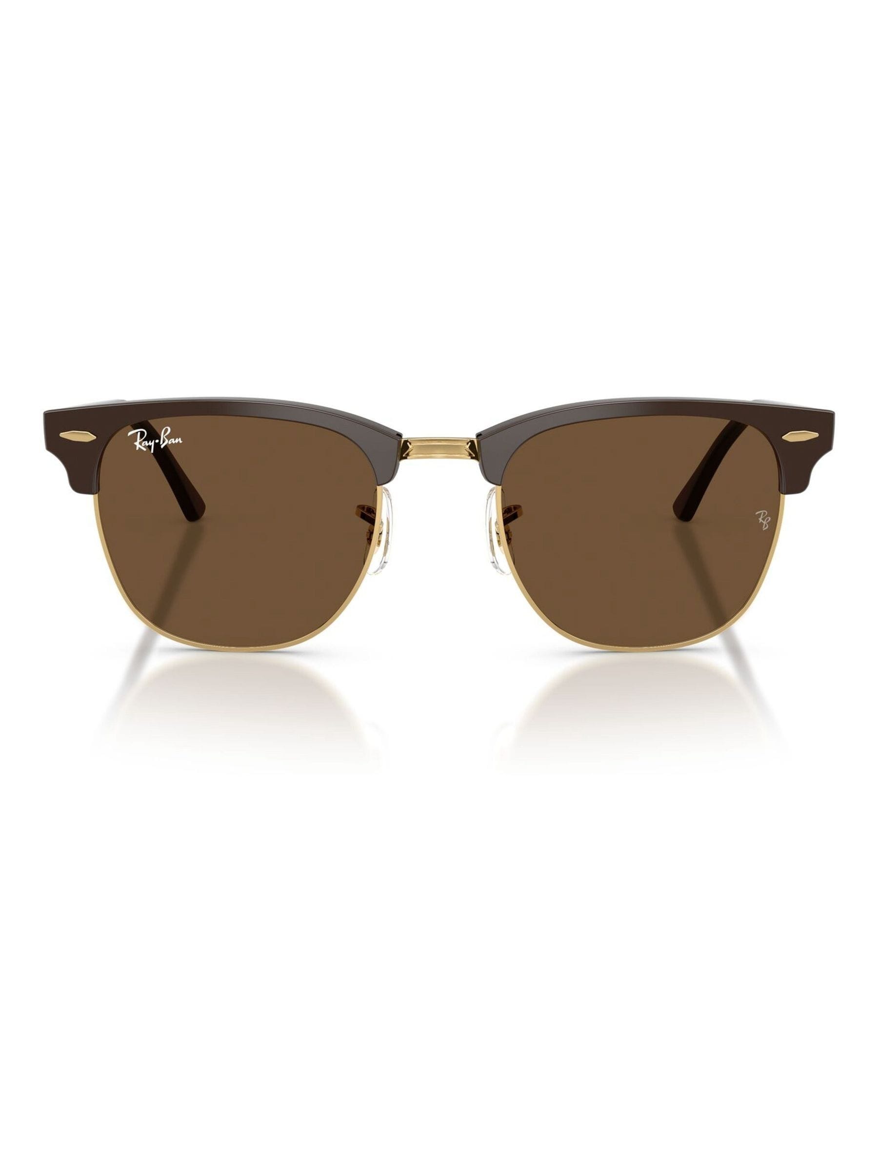 Ray-Ban Clubmaster square sunglasses gold, imported from the UK