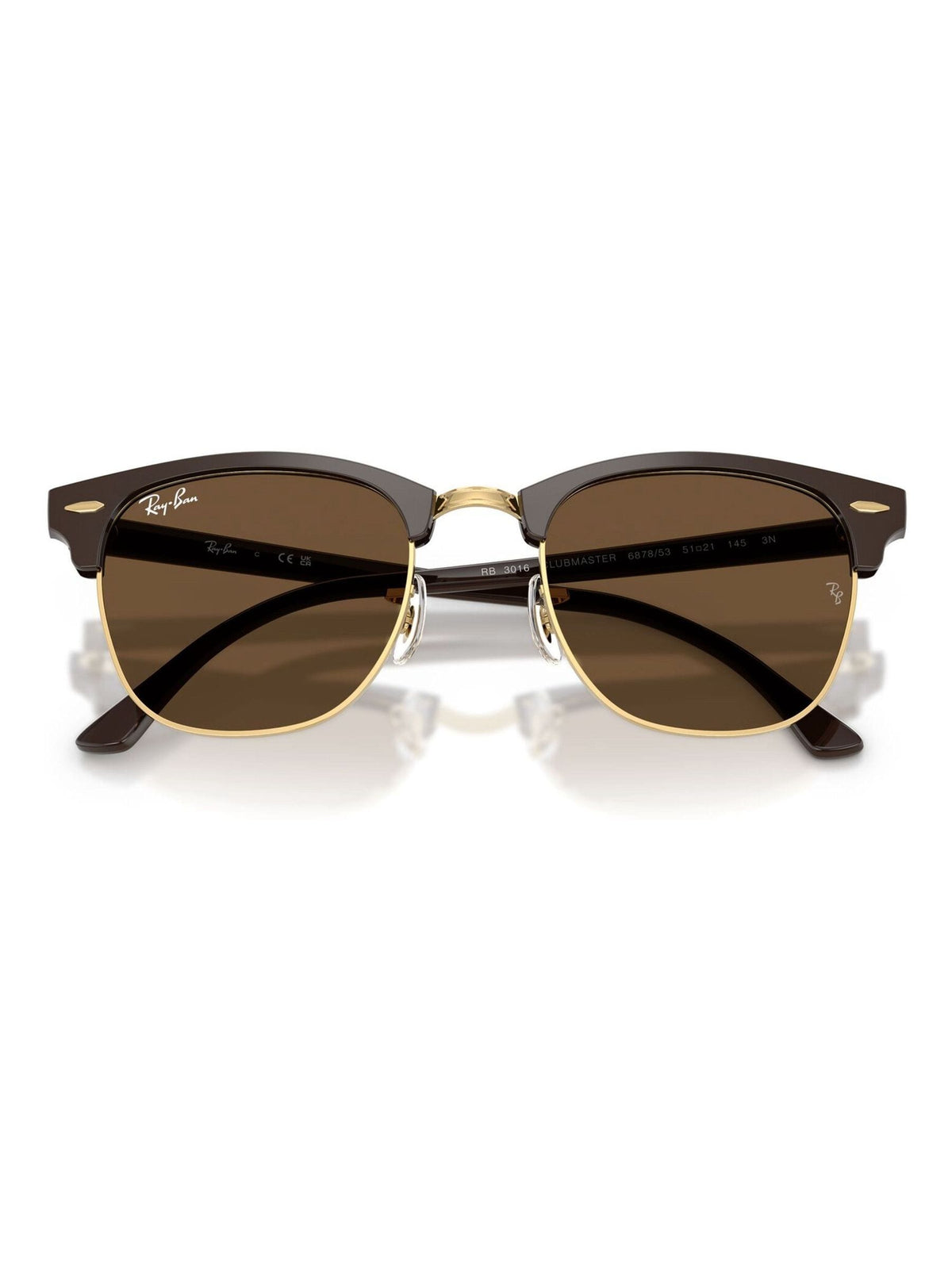 Ray-Ban Clubmaster square sunglasses gold, imported from the UK