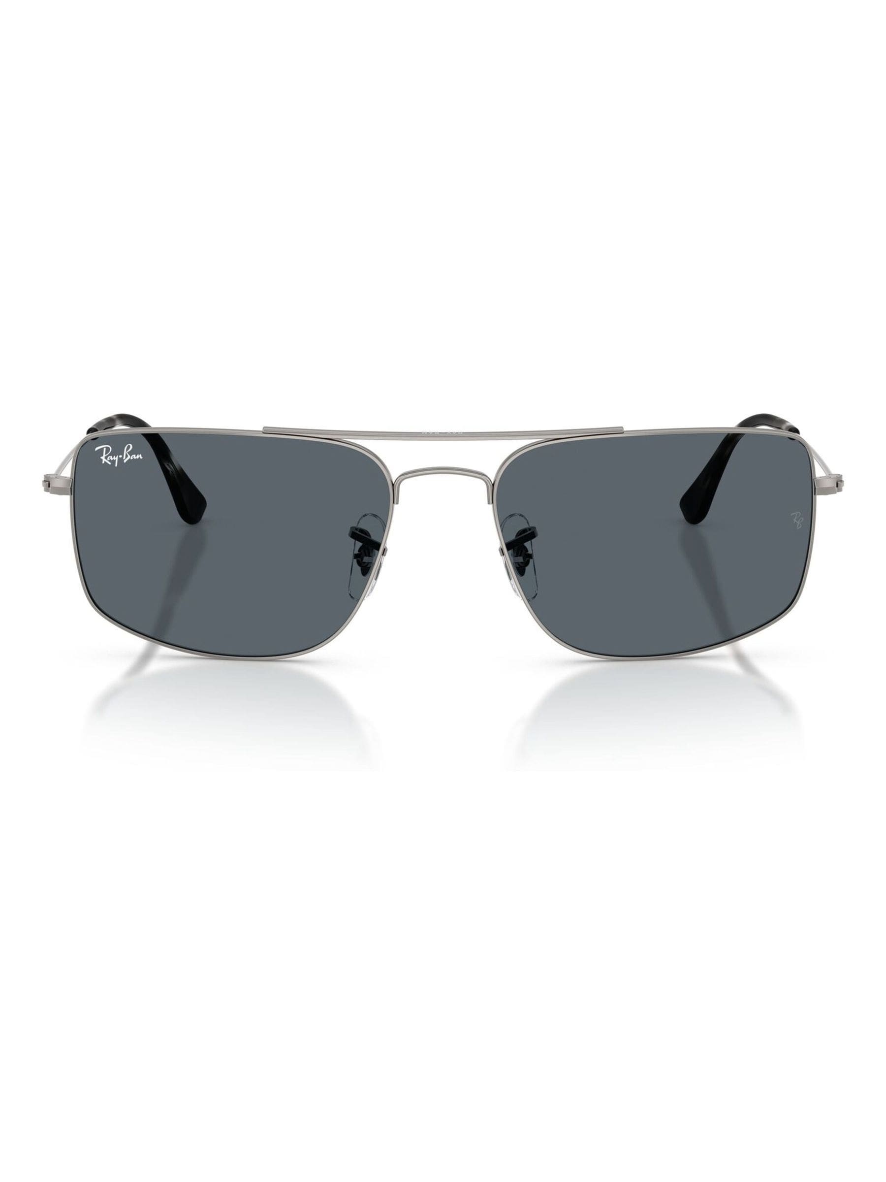 Ray-Ban Explorer 3 square grey sunglasses blue lenses - British product