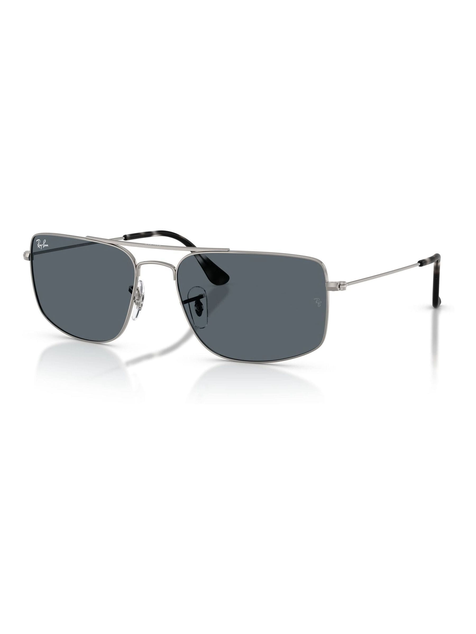 Ray-Ban Explorer 3 square grey sunglasses blue lenses - British product