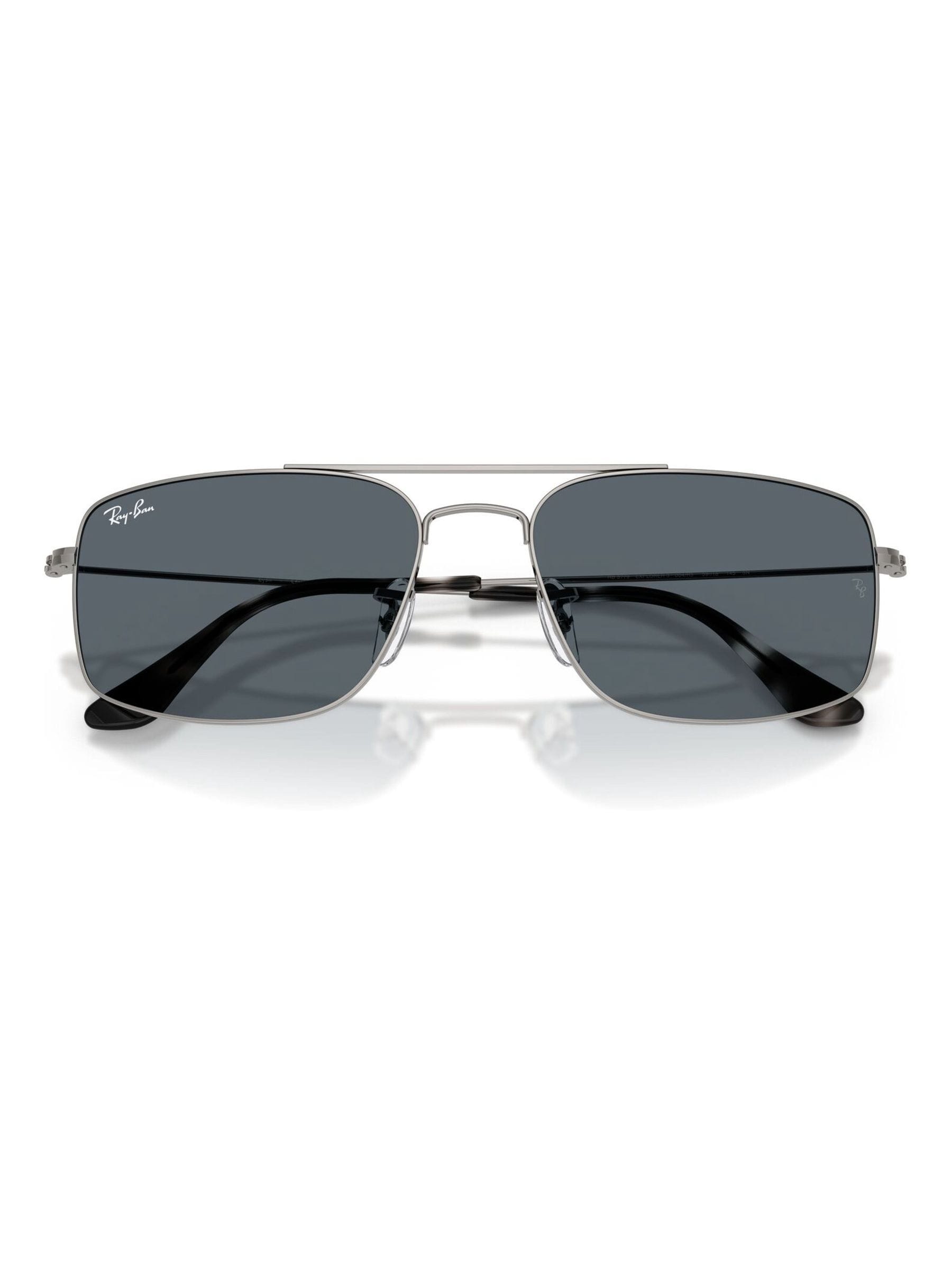 Ray-Ban Explorer 3 square grey sunglasses blue lenses - British product
