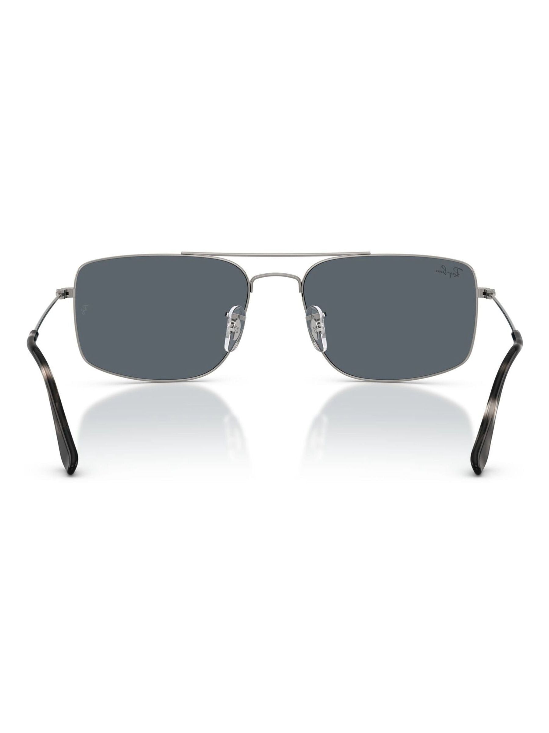 Ray-Ban Explorer 3 square grey sunglasses blue lenses - British product