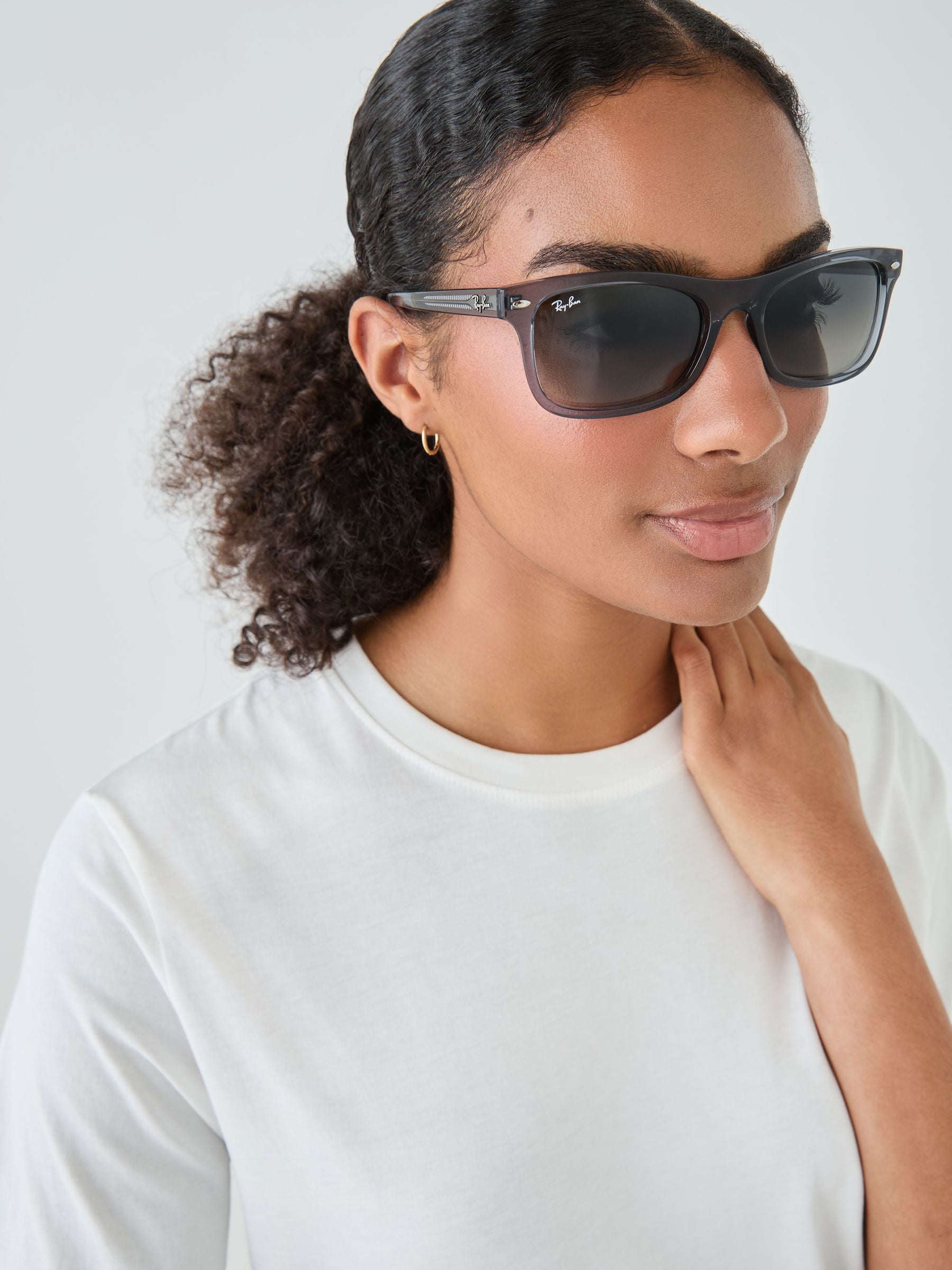 Ray-Ban grey RB2226 square sunglasses, imported from the UK
