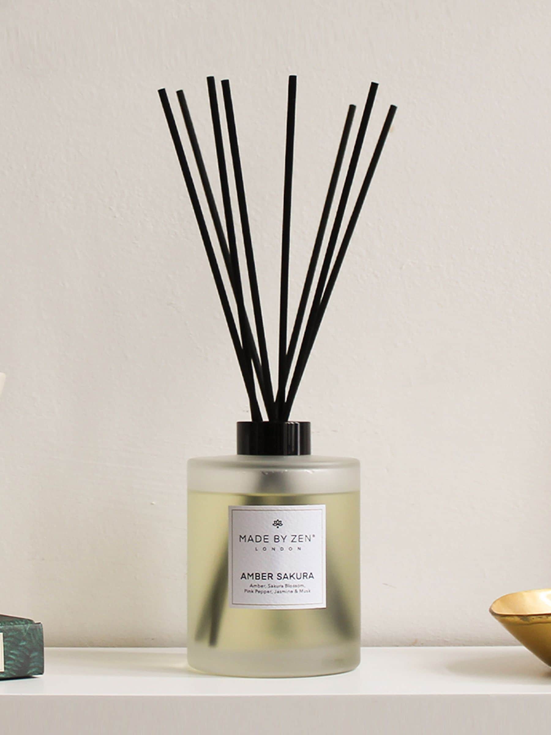 Made by Zen Amber Sakura reed diffuser (British brand)