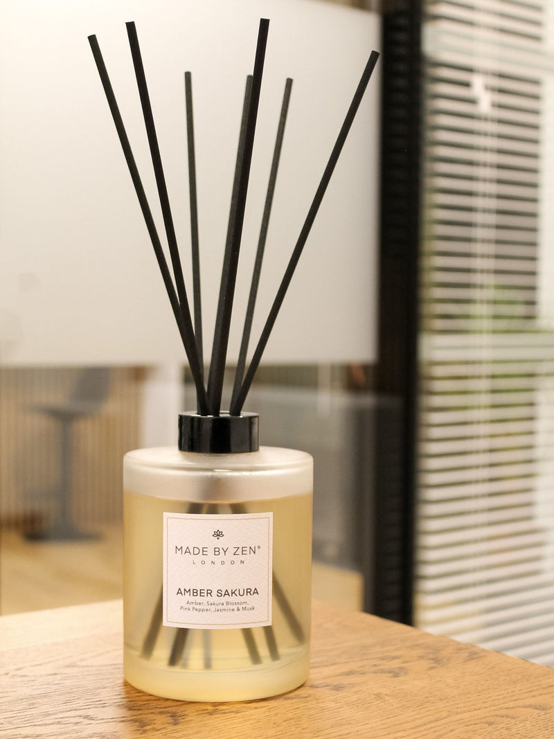 Made by Zen Amber Sakura reed diffuser (British brand)