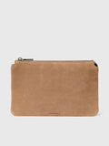 Whistles nude suede Elita pouch clutch (British brand)