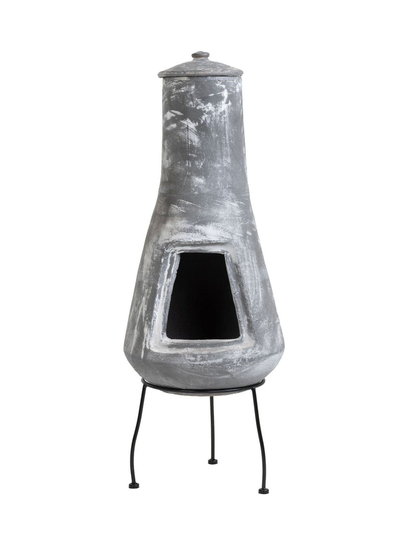 Charles Bentley medium Barcelona clay chiminea 87cm, imported from the UK