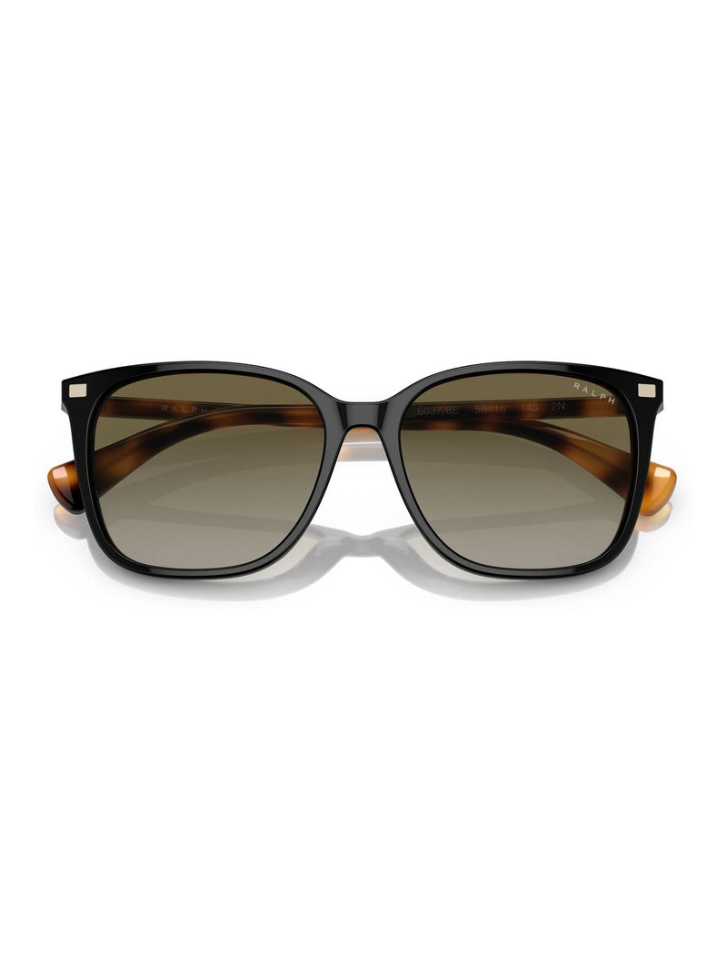 Ralph by Ralph Lauren black square sunglasses gradient green lenses, UK version
