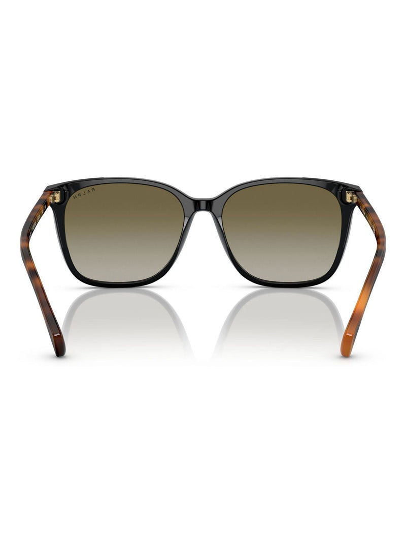 Ralph by Ralph Lauren black square sunglasses gradient green lenses, UK version