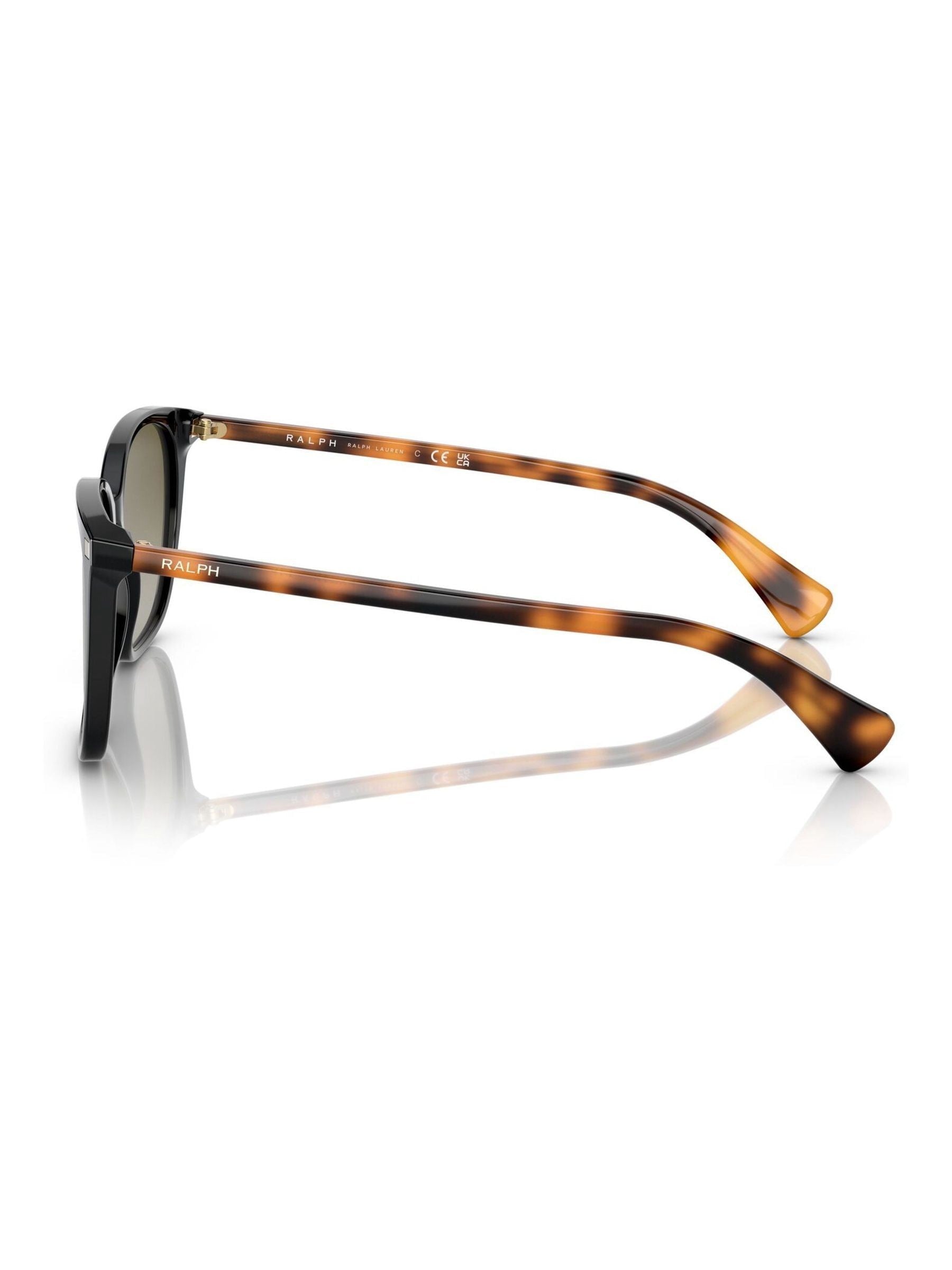 Ralph by Ralph Lauren black square sunglasses gradient green lenses, UK version