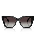 Ralph Lauren black square sunglasses polished acetate grey gradient lenses (British brand)