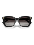 Ralph Lauren black square sunglasses polished acetate grey gradient lenses (British brand)