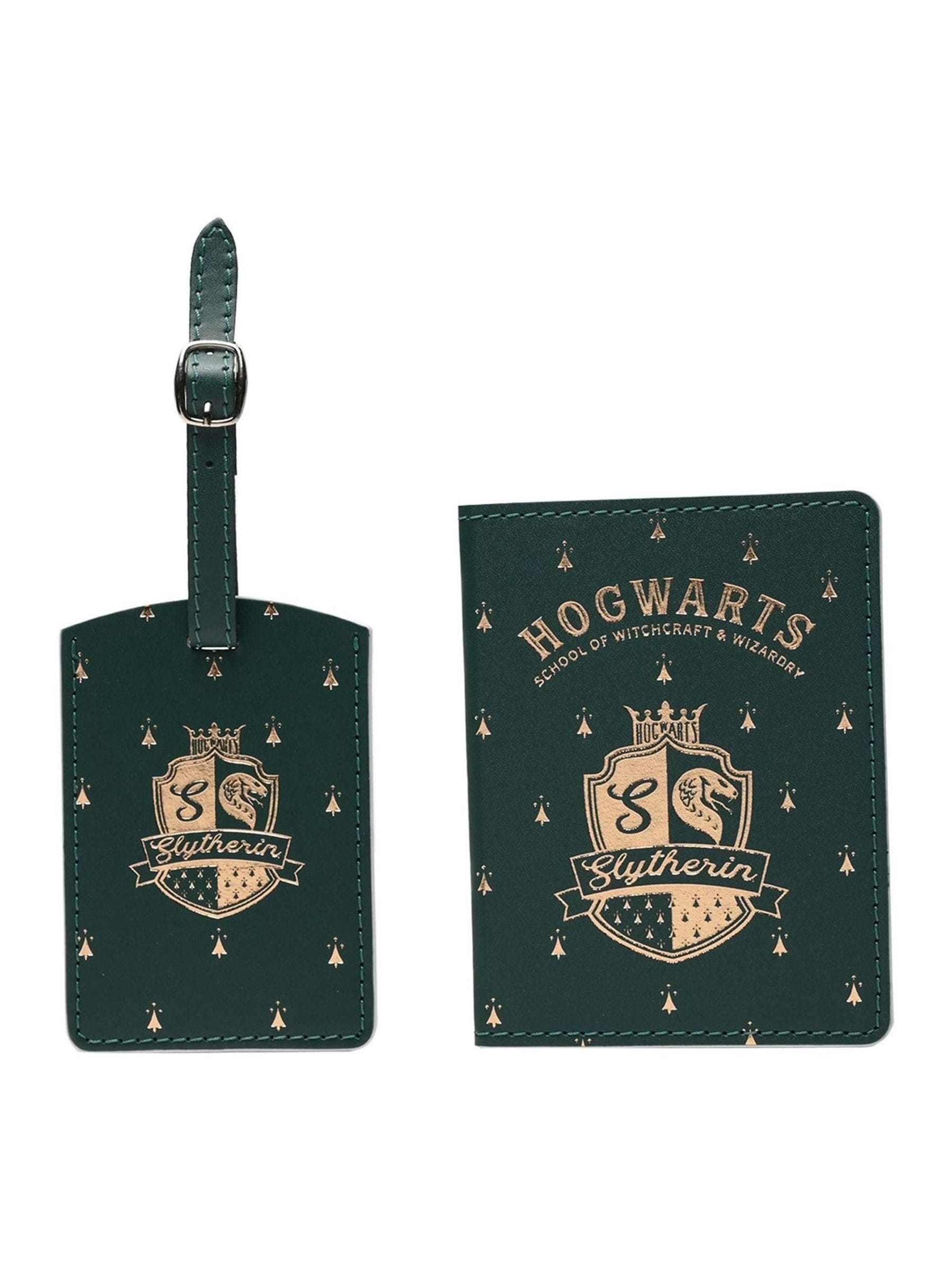 Harry Potter Slytherin passport holder and luggage tag set, imported from the UK