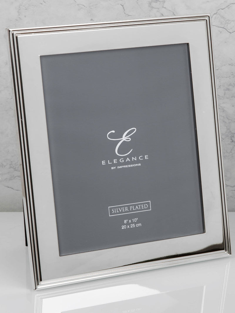 Widdop silver plated rib edge photo frame 8x10 (British brand)
