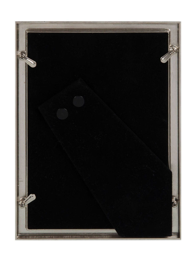 Widdop grey metal plated faux shagreen photo frame 5x7 (British brand)