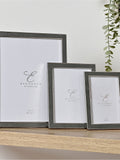 Widdop grey metal plated faux shagreen photo frame 5x7 (British brand)