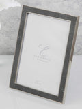Widdop grey metal plated faux shagreen photo frame 5x7 (British brand)