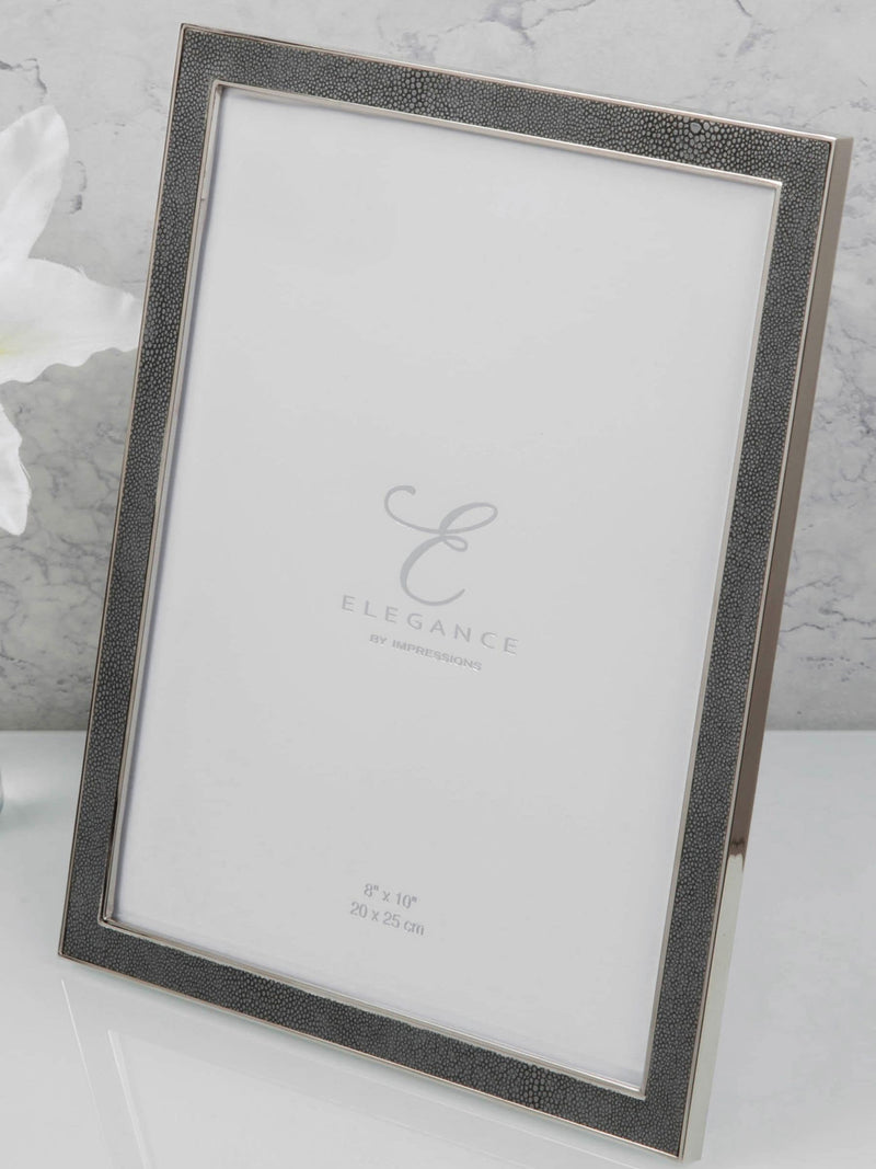 Widdop grey faux shagreen frame 8x10, imported from the UK