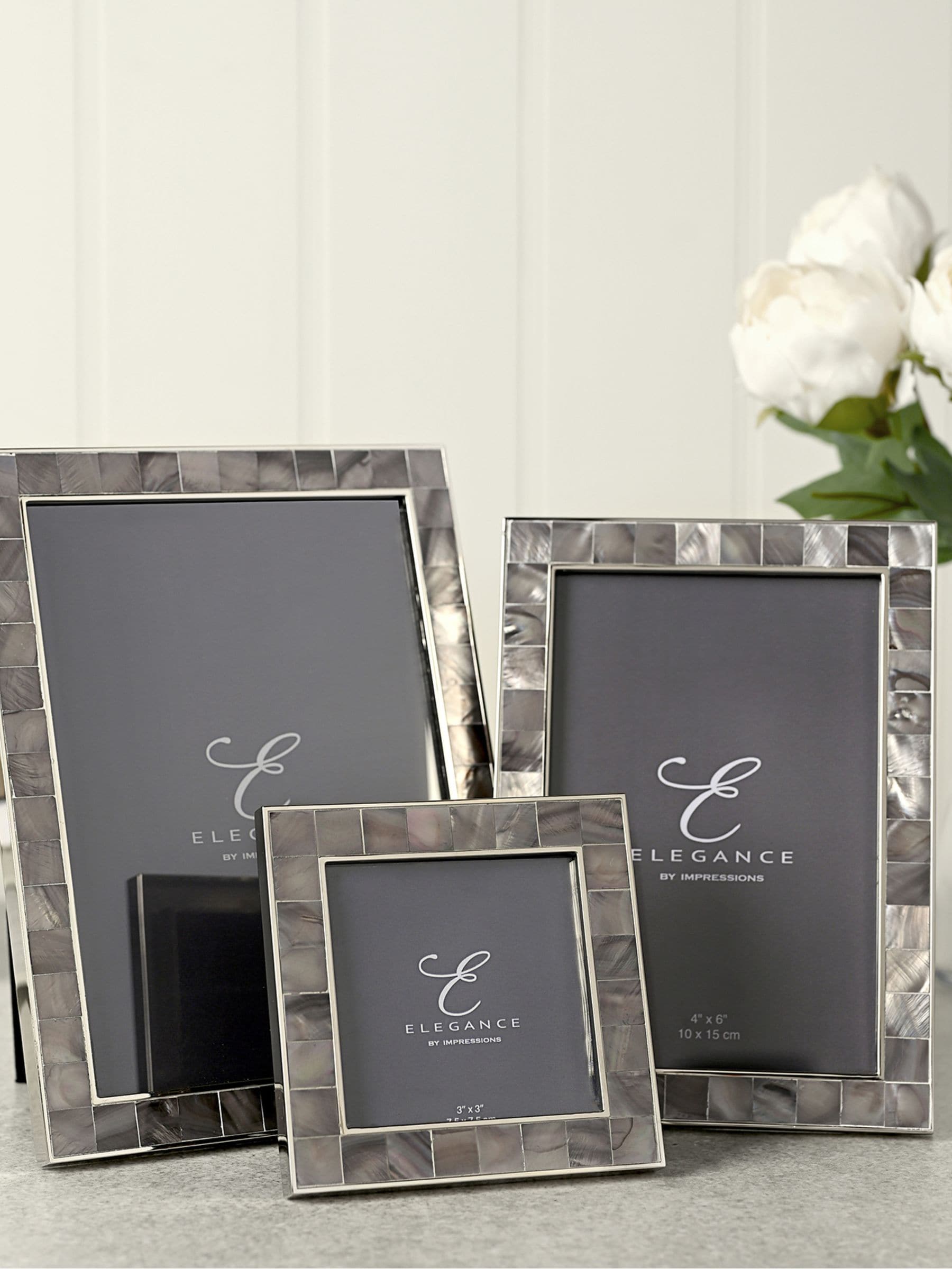 Widdop grey photo frame 10cm, imported from the UK