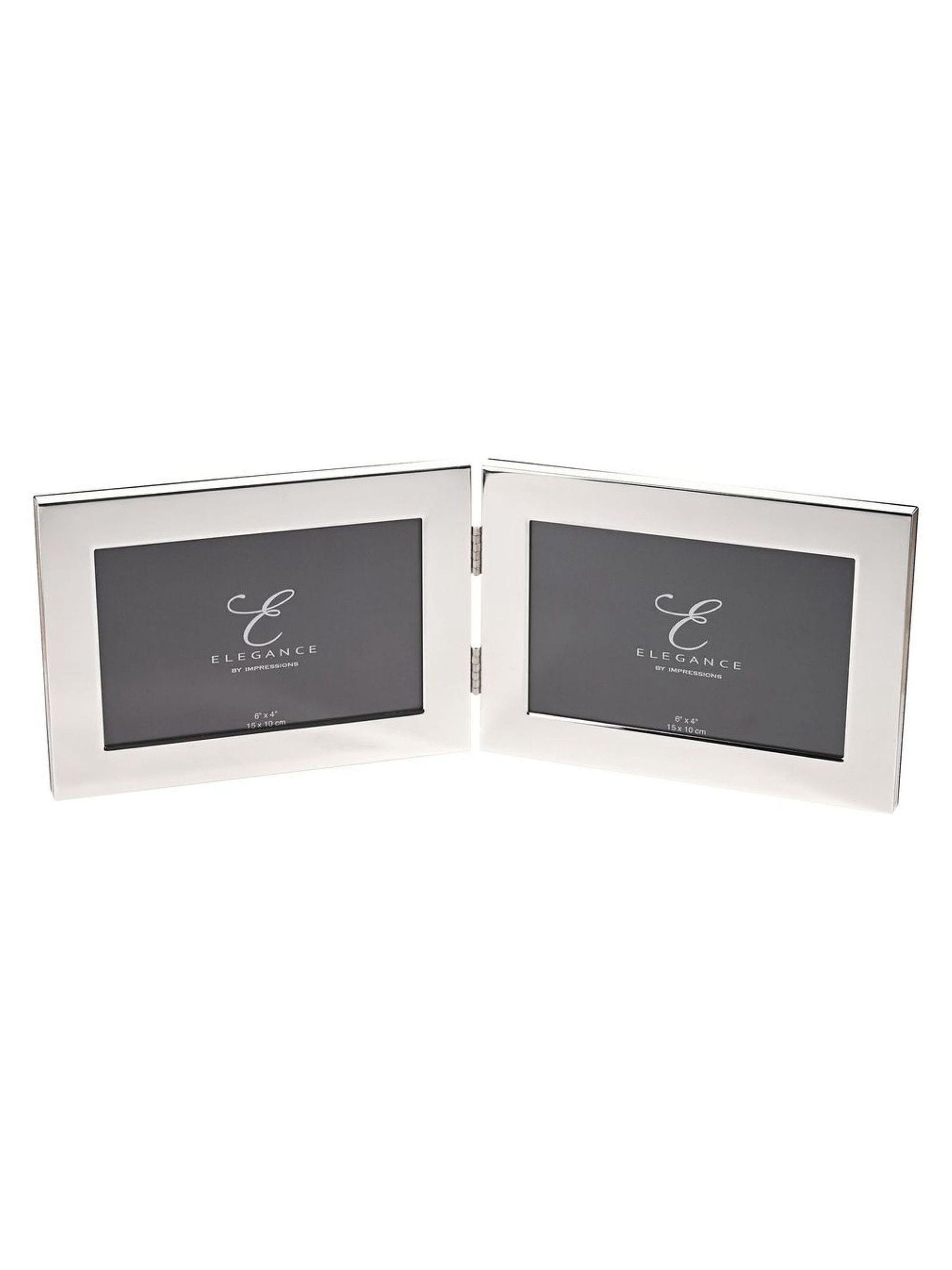 Widdop silver-plated double photo frame 4x6 - British product