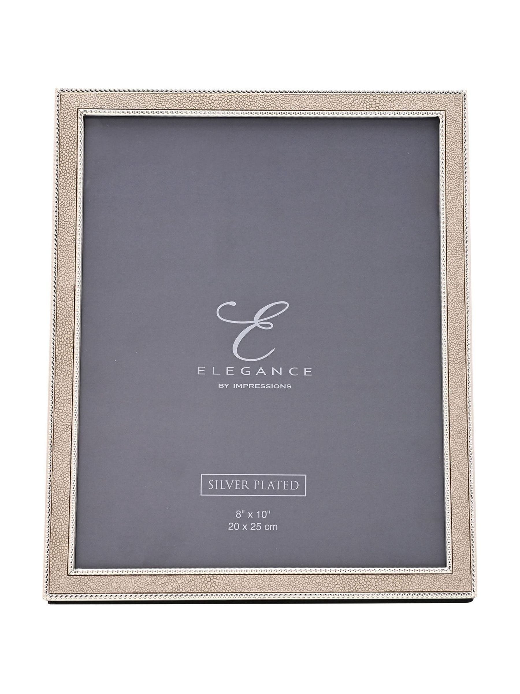 Widdop silver faux shagreen photo frame 8x10, imported from the UK