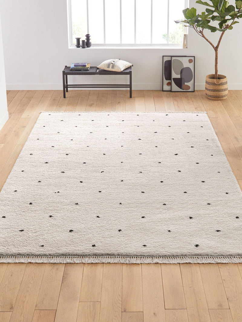 La Redoute Intérieurs Ava spotted fringed rug, imported from the UK