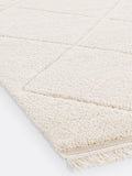 La Redoute Intérieurs ecru fringed berber-style rug - British product