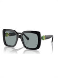 Swarovski black square sunglasses with dark grey lenses, UK version