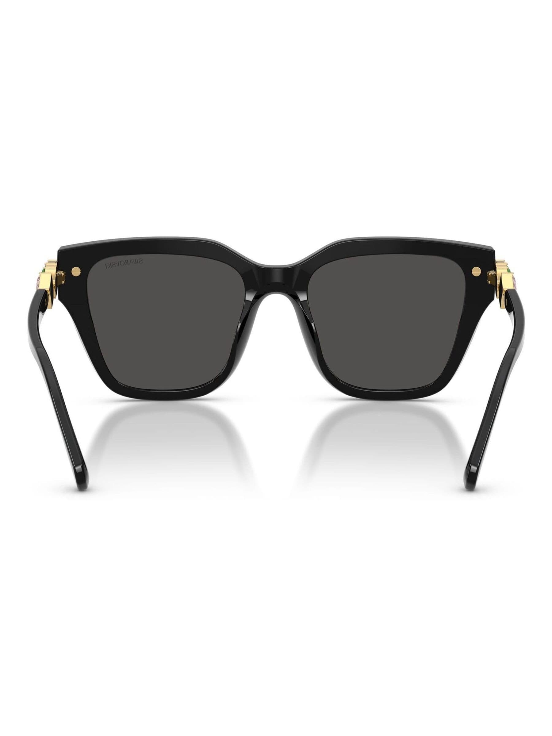 Swarovski black irregular acetate sunglasses (British brand)