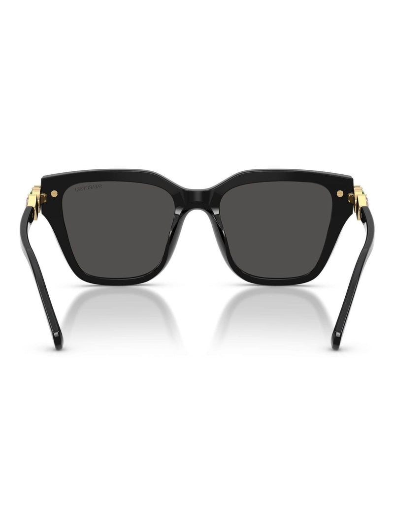 Swarovski black irregular acetate sunglasses (British brand)