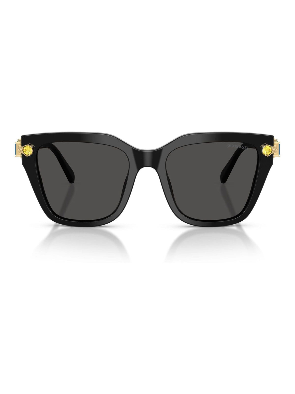 Swarovski black irregular acetate sunglasses (British brand)