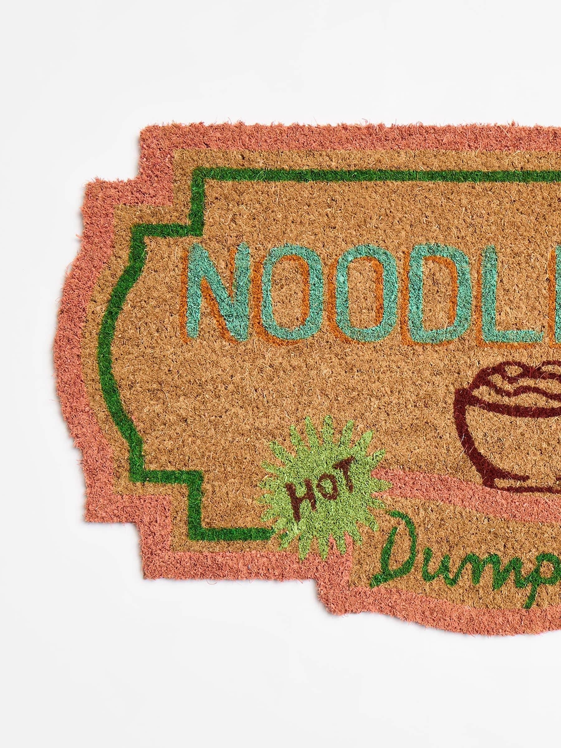 Oliver Bonas noodle bar doormat brown coir 73cm (British brand)