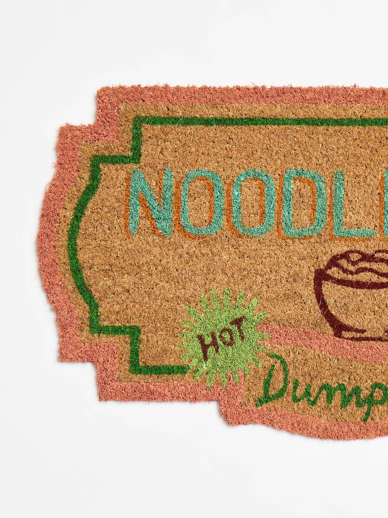 Oliver Bonas noodle bar doormat brown coir 73cm (British brand)