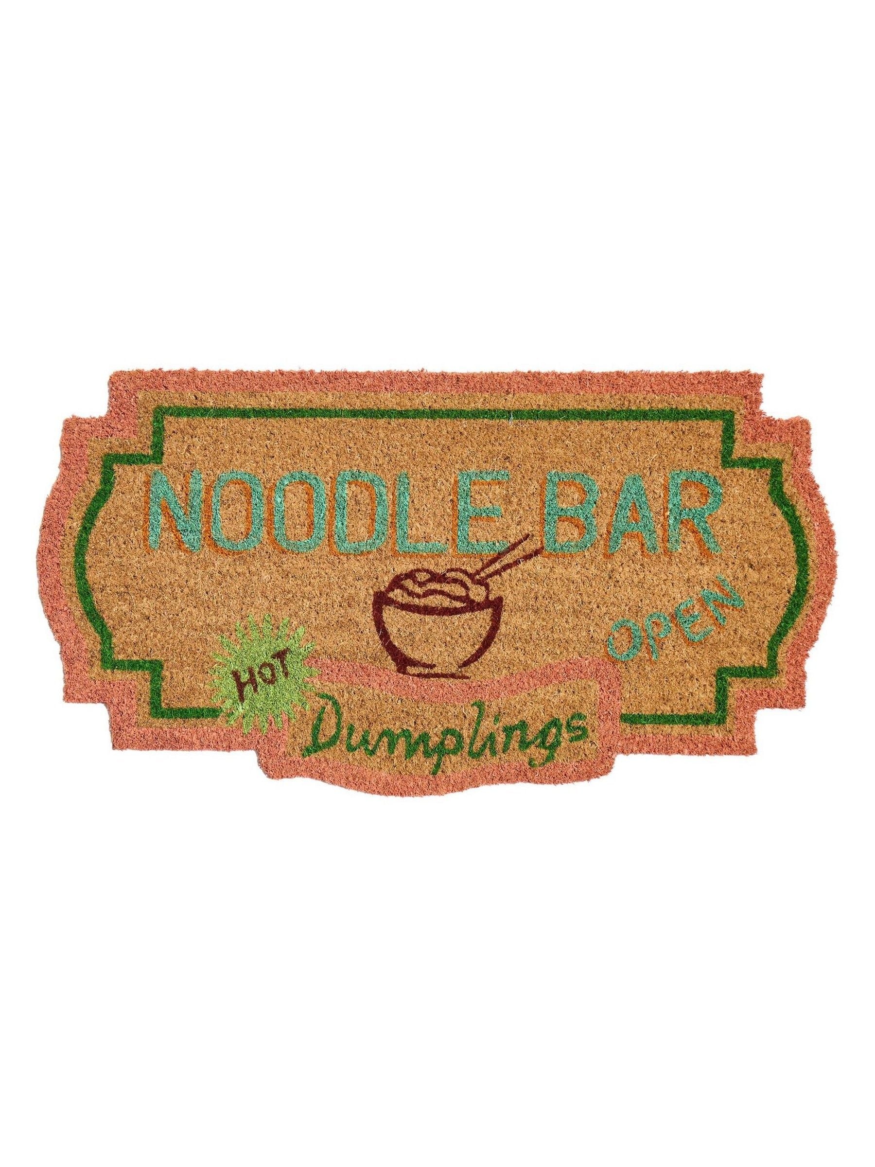 Oliver Bonas noodle bar doormat brown coir 73cm (British brand)