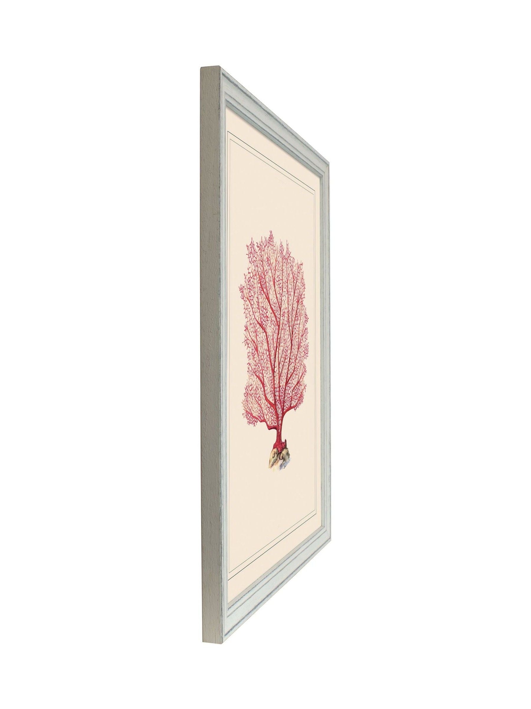Brookpace Lascelles red coral wall art framed 55.5cm, UK version
