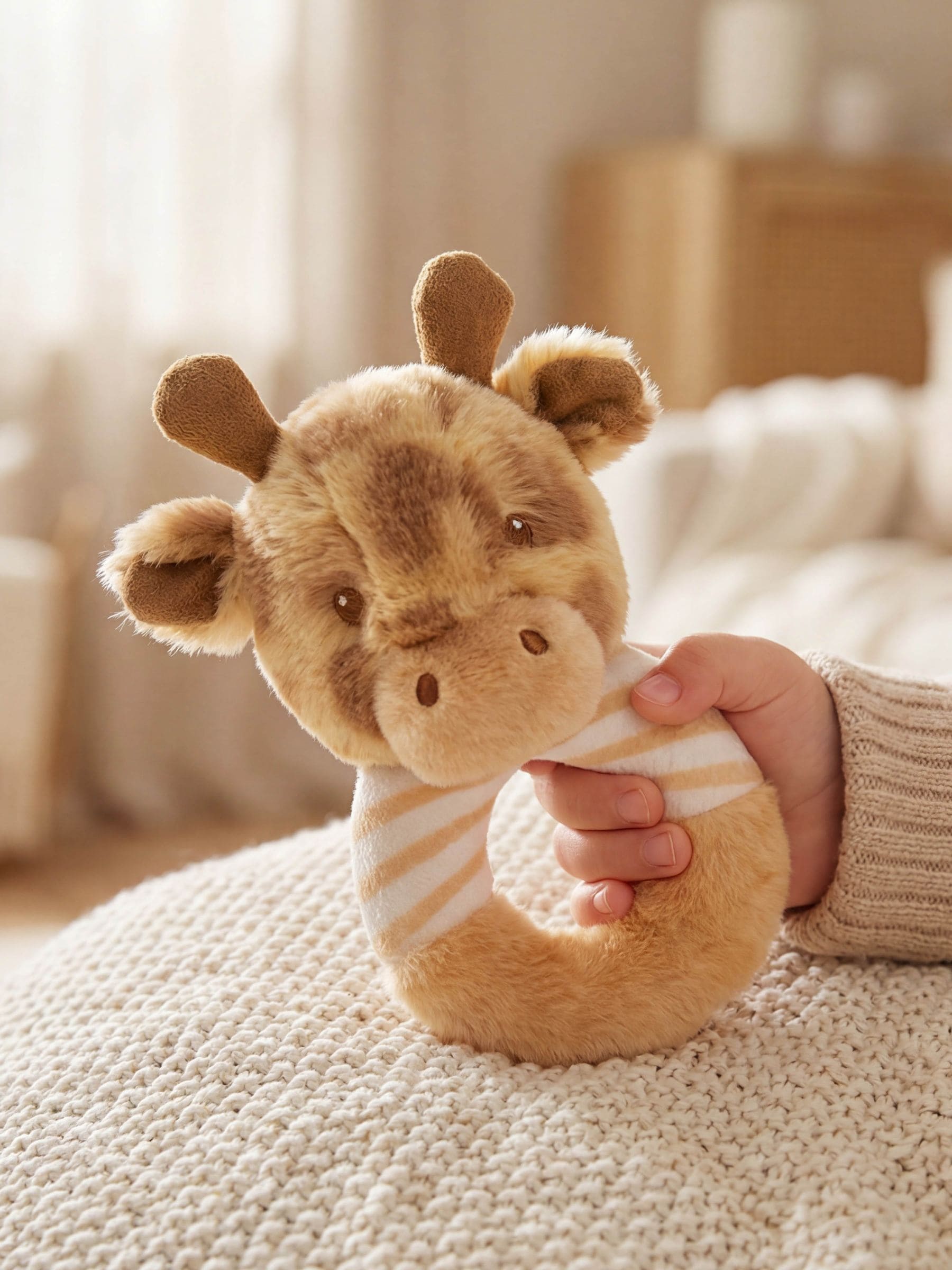 Keel Toys baby ring rattle Huggy Giraffe 14cm, UK version