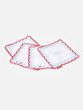 Oliver Bonas blue gingham cocktail napkins set of 4, UK version