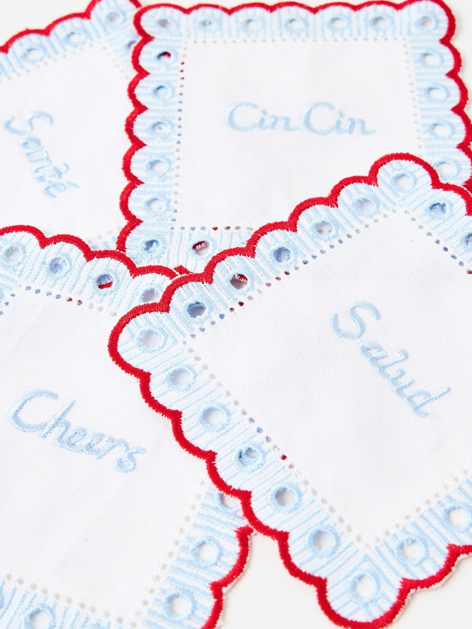 Oliver Bonas blue gingham cocktail napkins set of 4, UK version