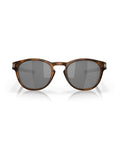 Oakley Latch Oval sunglasses brown tortoise Prizm Black, imported from the UK