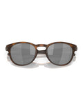 Oakley Latch Oval sunglasses brown tortoise Prizm Black, imported from the UK