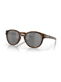 Oakley Latch Oval sunglasses brown tortoise Prizm Black, imported from the UK