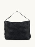 Apatchy black leather hobo bag, gold hardware, - British product
