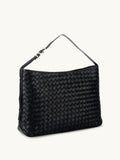 Apatchy black leather hobo bag, gold hardware, - British product