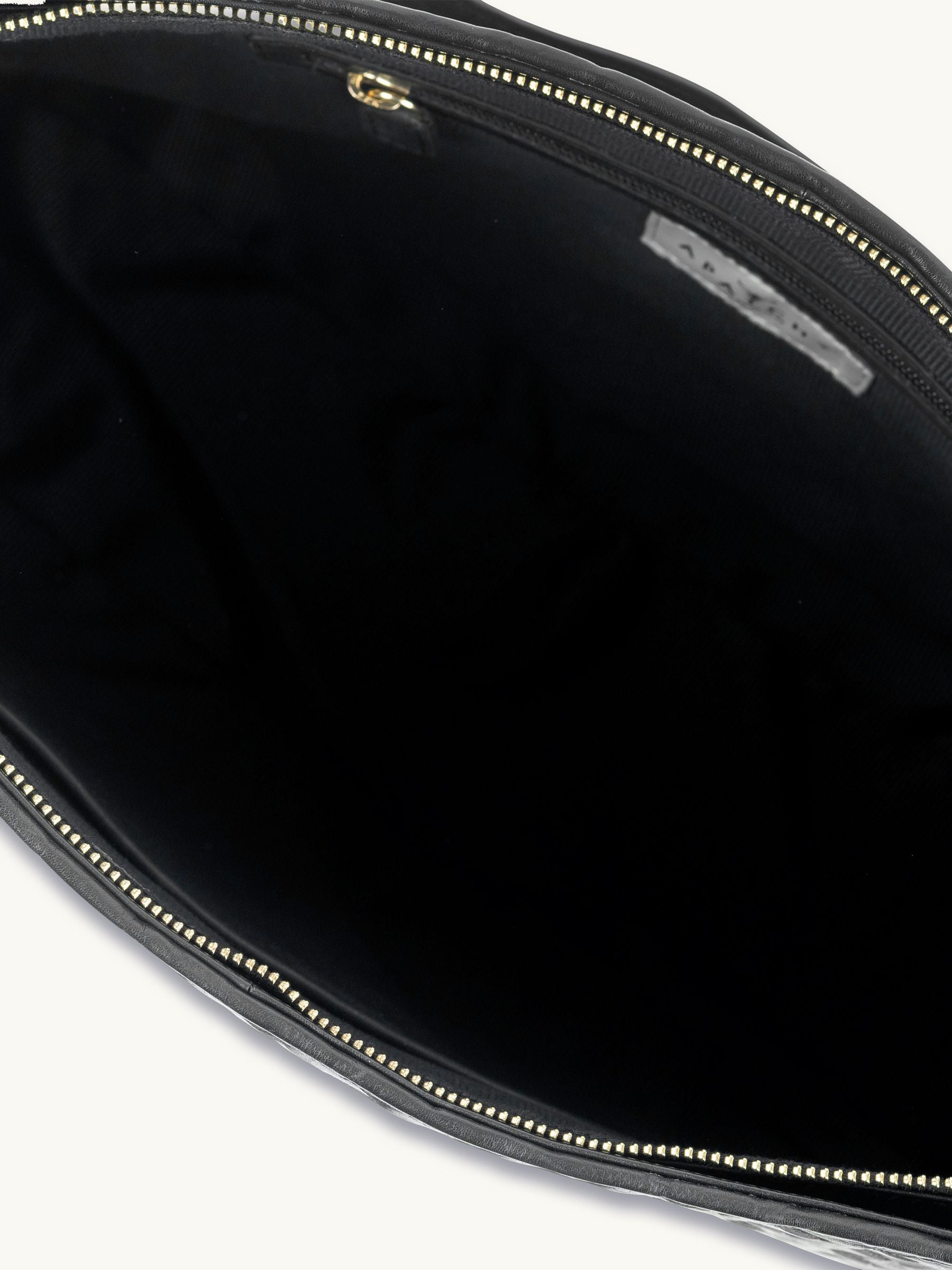 Apatchy black leather hobo bag, gold hardware, - British product