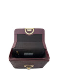 Apatchy Tilly dark hair-on leather bag burgundy (British brand)