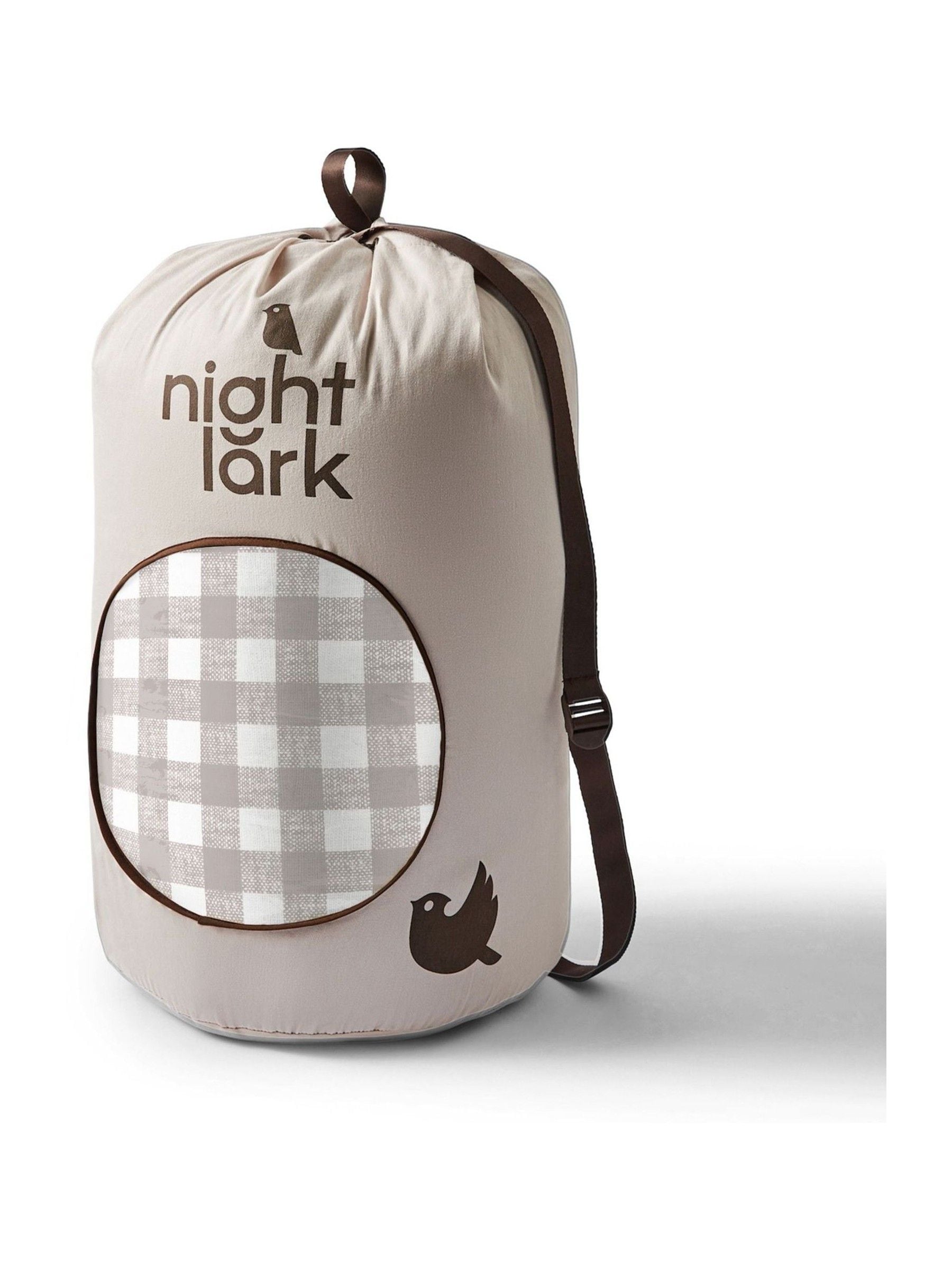 Night Lark gingham coverless duvet 10.5 tog (British brand)