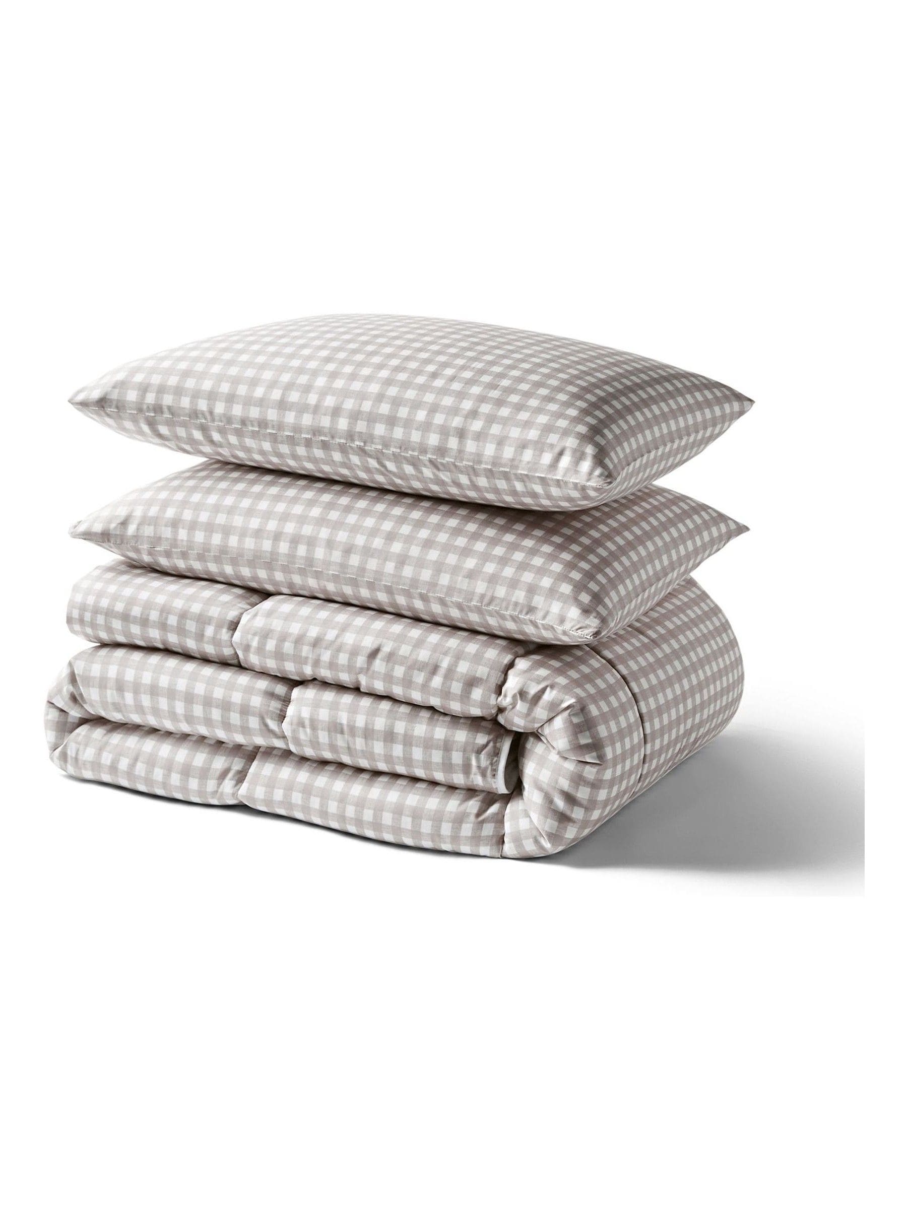 Night Lark gingham coverless duvet 10.5 tog (British brand)