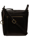 Conkca Zarro black leather shoulder bag (British brand)
